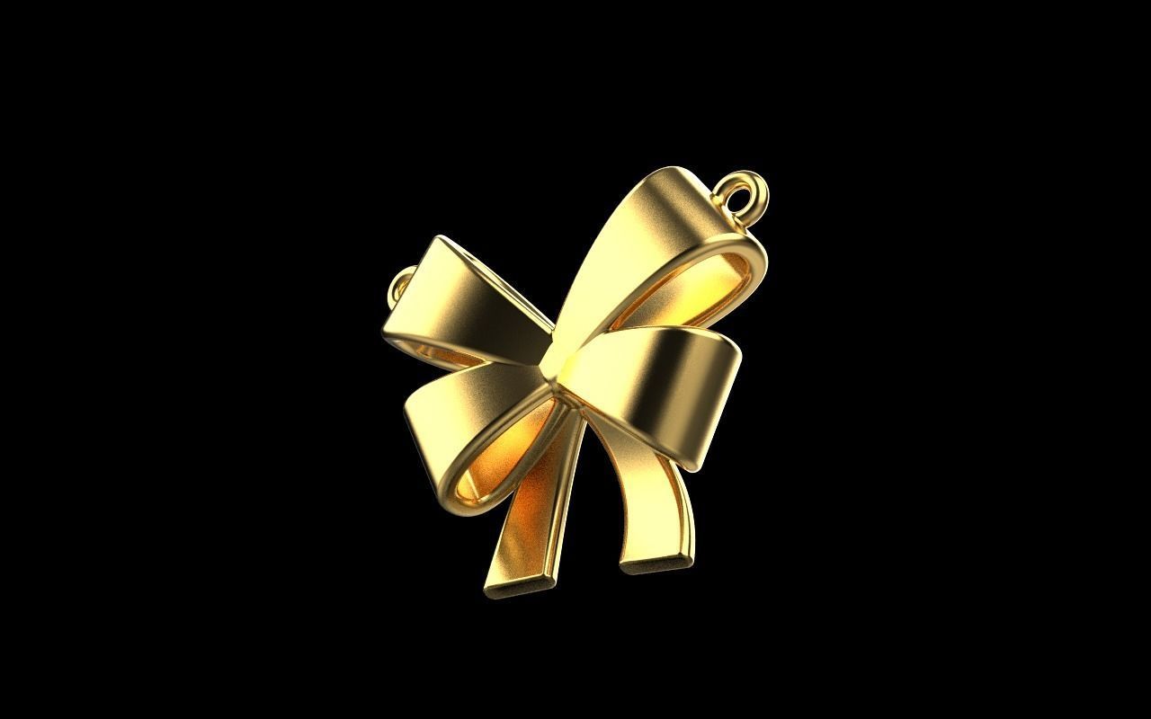 Bow pendant model 890 3D print model_31