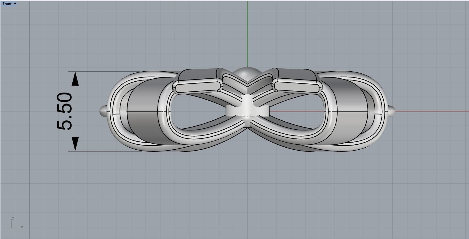 Bow pendant model 890 3D print model_7