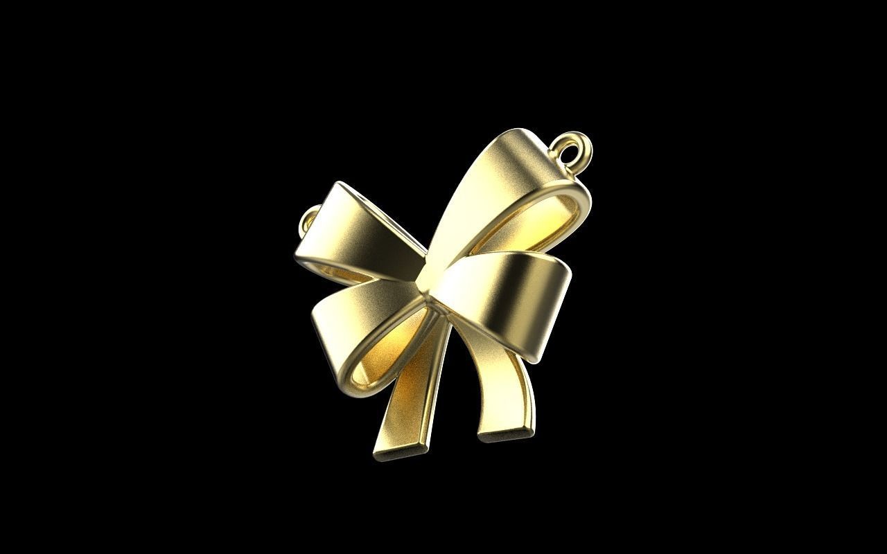 Bow pendant model 890 3D print model_32