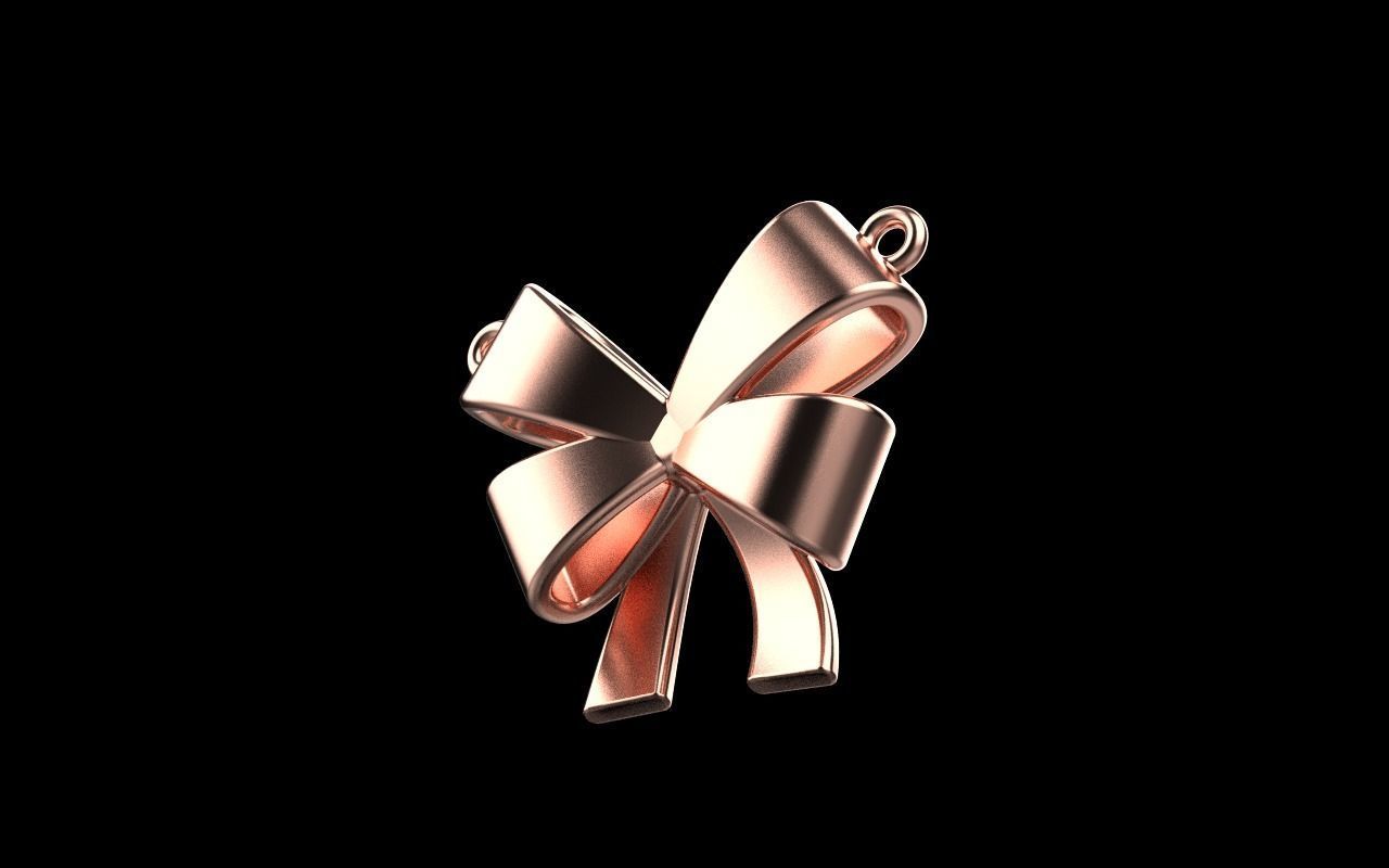 Bow pendant model 890 3D print model_34