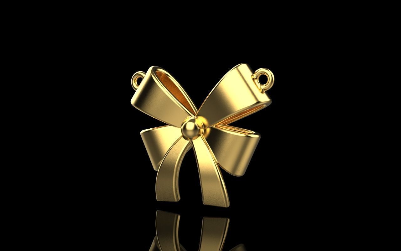 Bow pendant model 890 3D print model_2