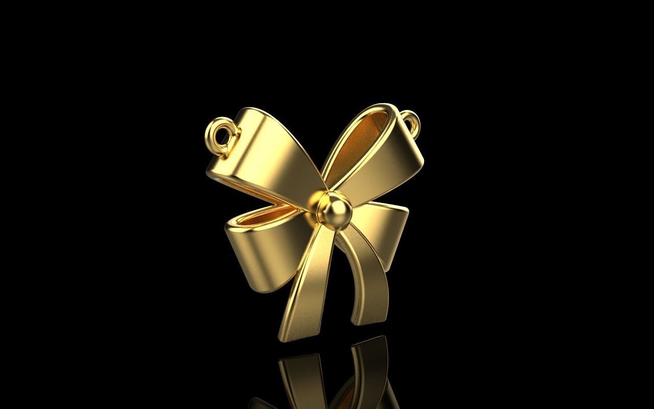 Bow pendant model 890 3D print model_1