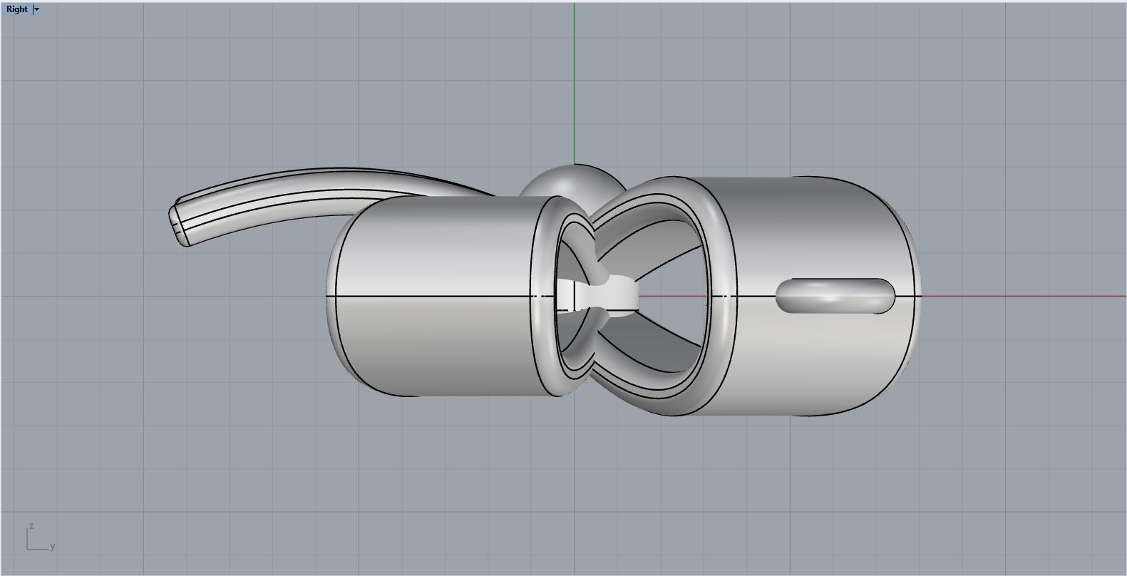 Bow pendant model 890 3D print model_8