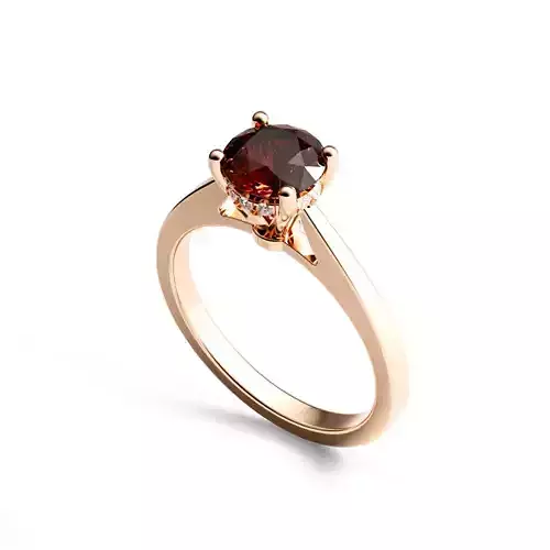 Woman Ring Ruby Rose Gold RA 2401-001