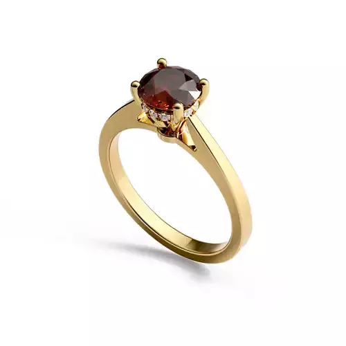 Woman Ring Ruby Yellow Gold RA 2401-001