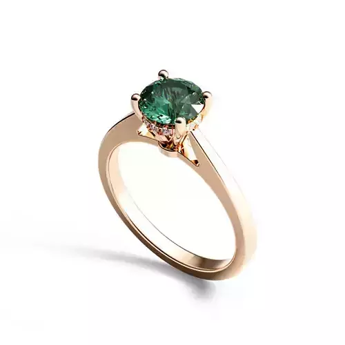 Woman Ring Emerald Rose Gold RA 2401-001