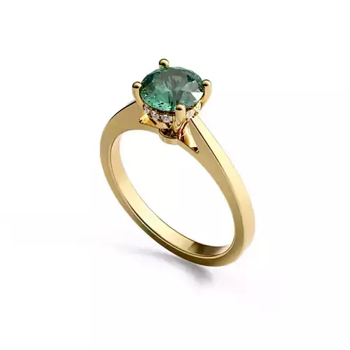 Woman Ring Emerald Yellow Gold RA 2401-001