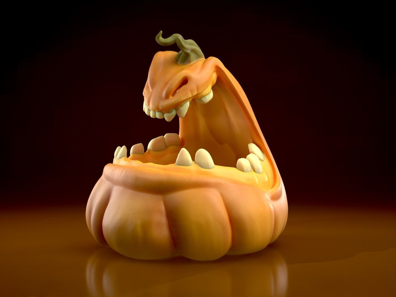 Pumpkin Candy Bowl - Jack o Lantern - Halloween Decor  3D print model_7