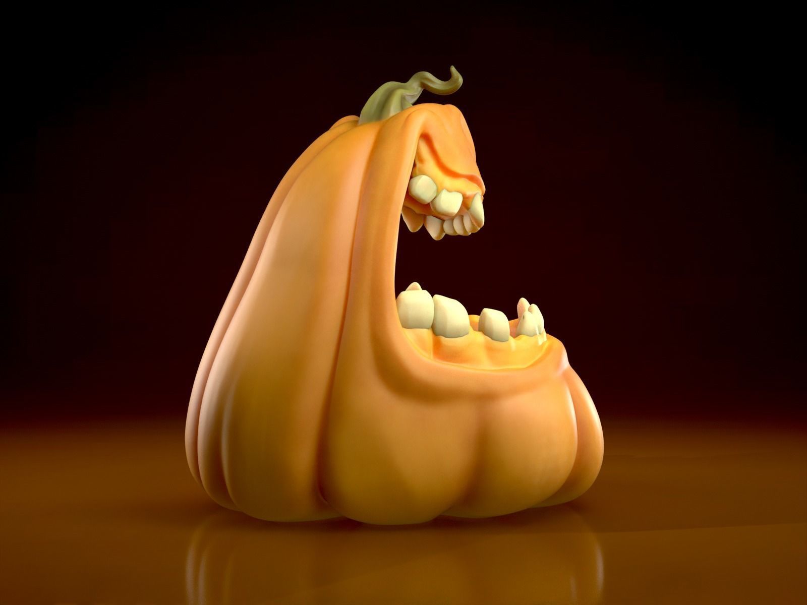 Pumpkin Candy Bowl - Jack o Lantern - Halloween Decor  3D print model_3