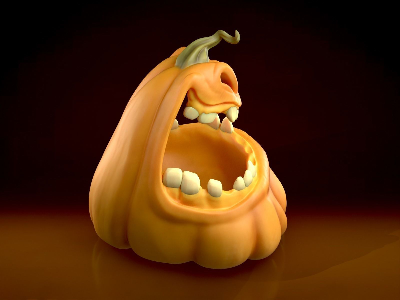 Pumpkin Candy Bowl - Jack o Lantern - Halloween Decor  3D print model_10