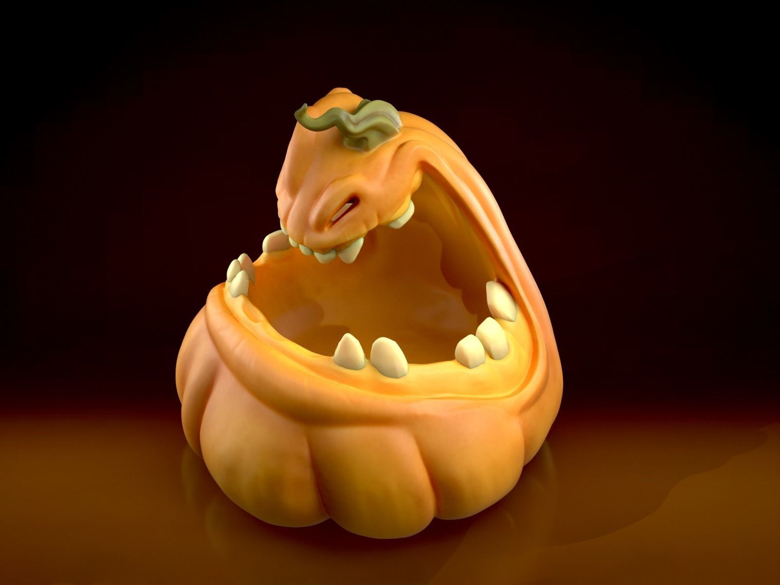Pumpkin Candy Bowl - Jack o Lantern - Halloween Decor  3D print model_11