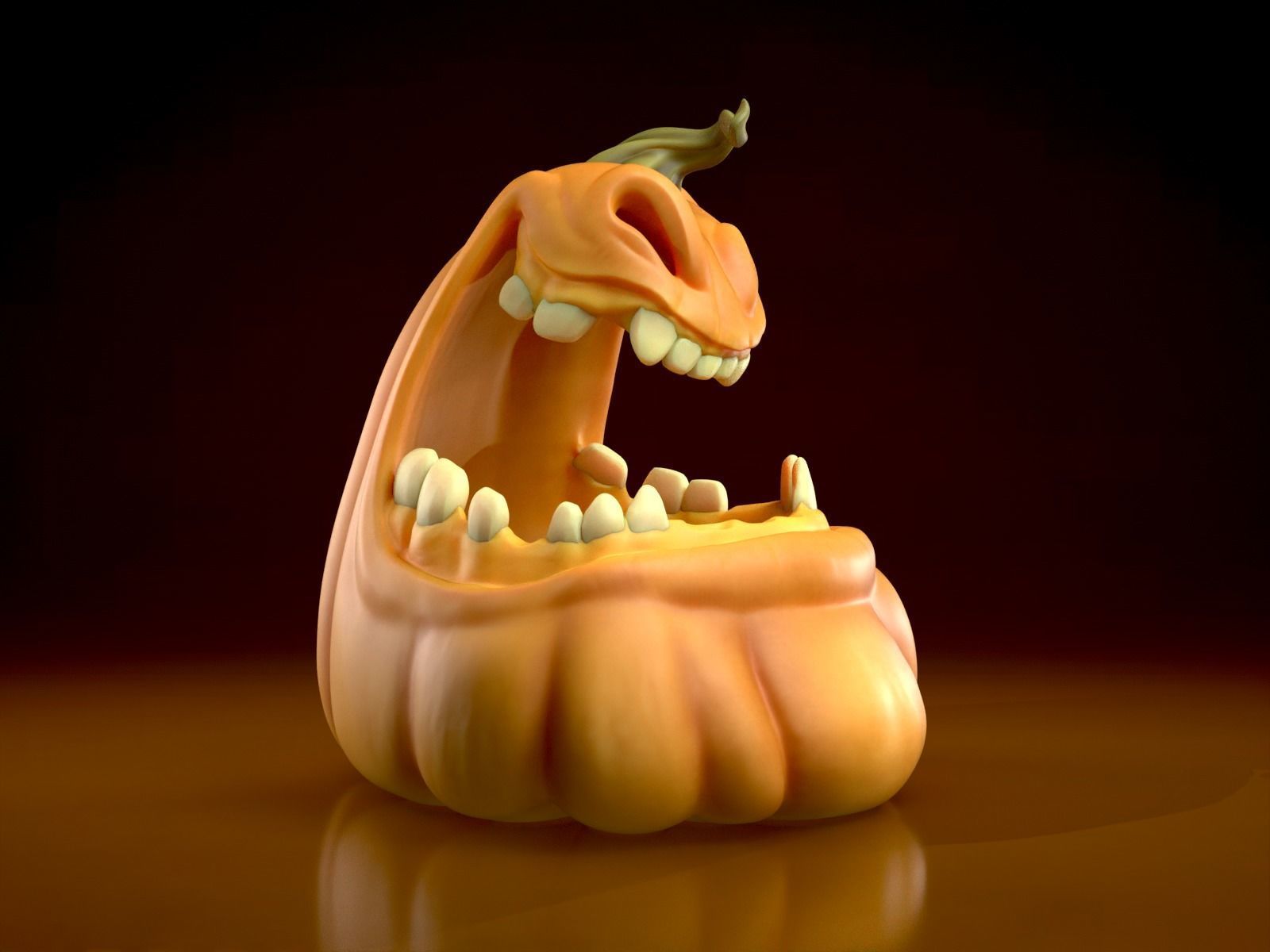 Pumpkin Candy Bowl - Jack o Lantern - Halloween Decor  3D print model_18