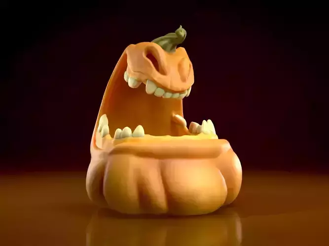 Pumpkin Candy Bowl - Jack o Lantern - Halloween Decor  3D print model