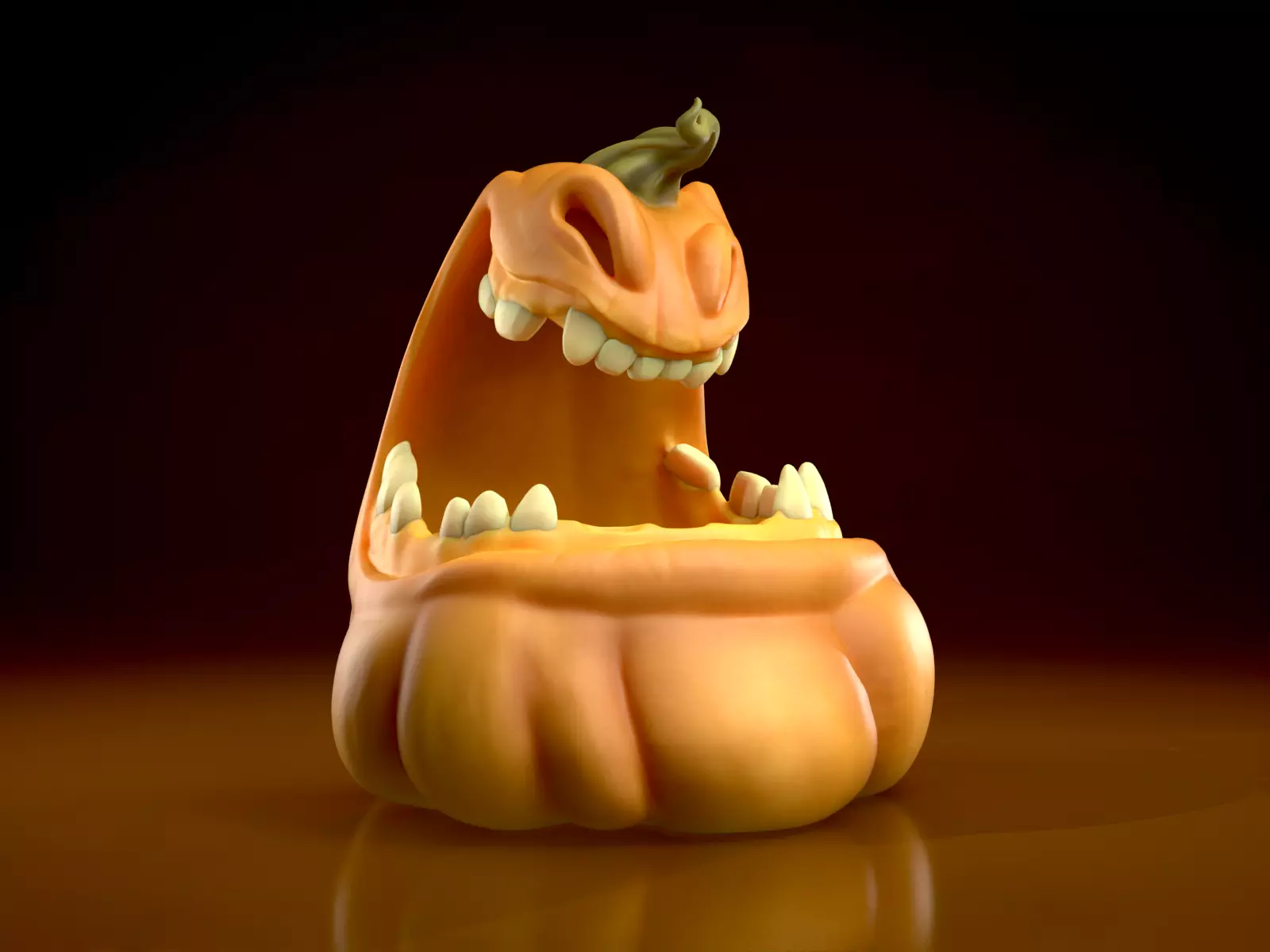 Pumpkin Candy Bowl - Jack o Lantern - Halloween Decor  3D print model_0