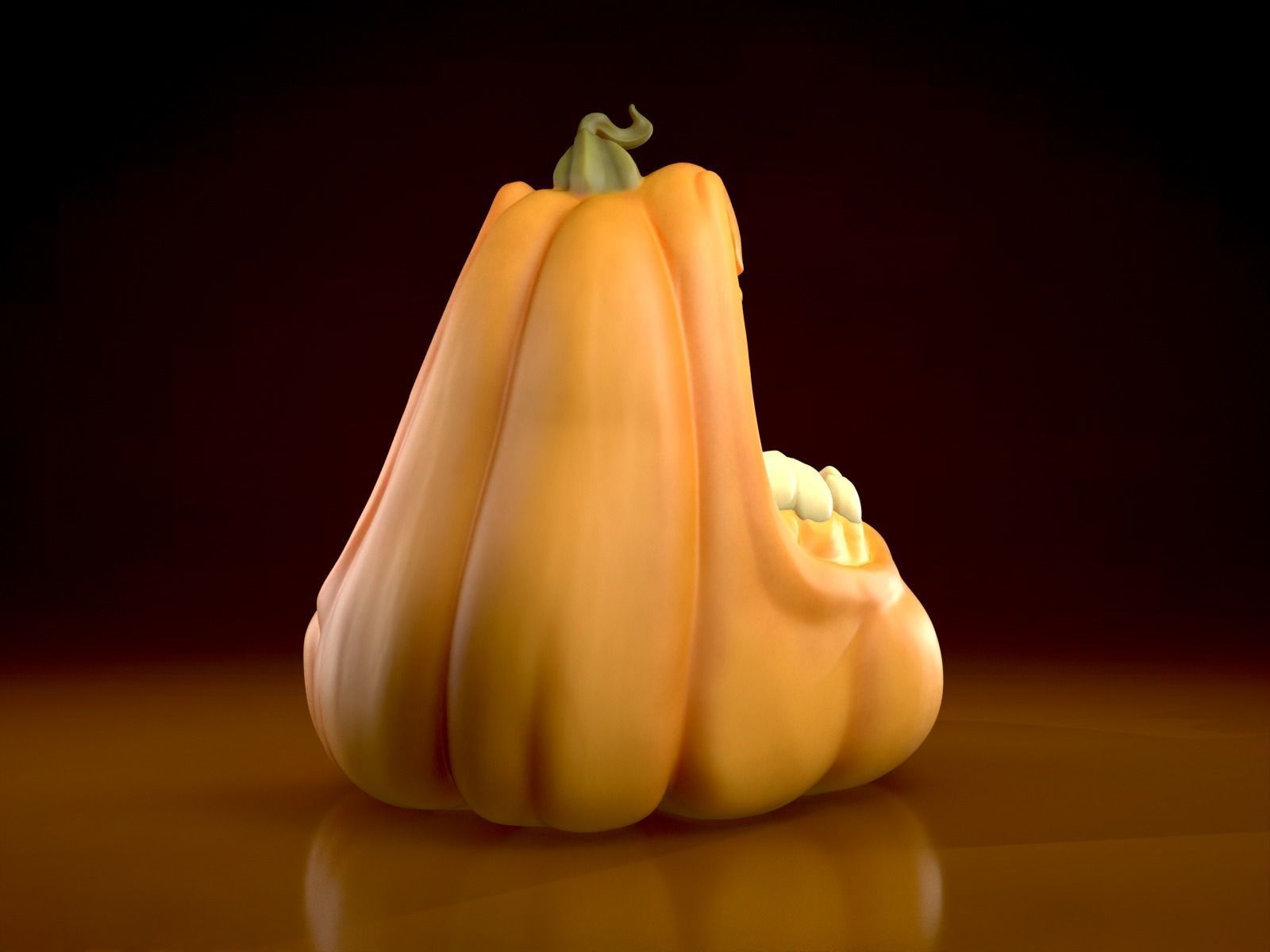 Pumpkin Candy Bowl - Jack o Lantern - Halloween Decor  3D print model_4
