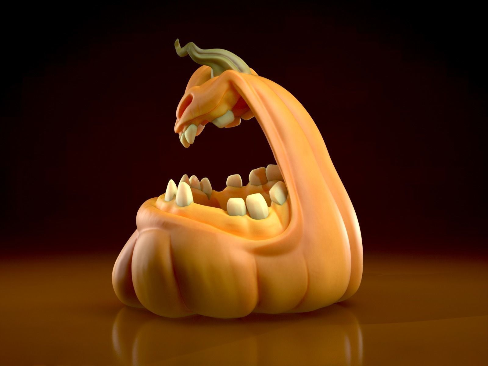 Pumpkin Candy Bowl - Jack o Lantern - Halloween Decor  3D print model_6