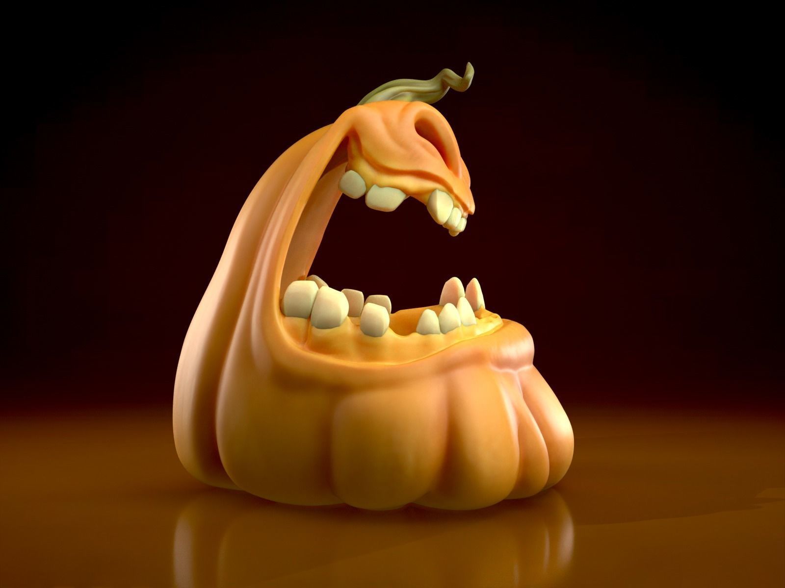 Pumpkin Candy Bowl - Jack o Lantern - Halloween Decor  3D print model_2