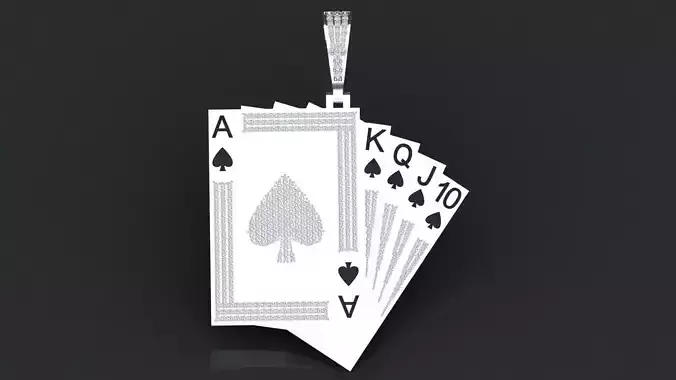 ACE OF SPADES  PLAYING CARD PENDENT FOR MEN AND WOMEN