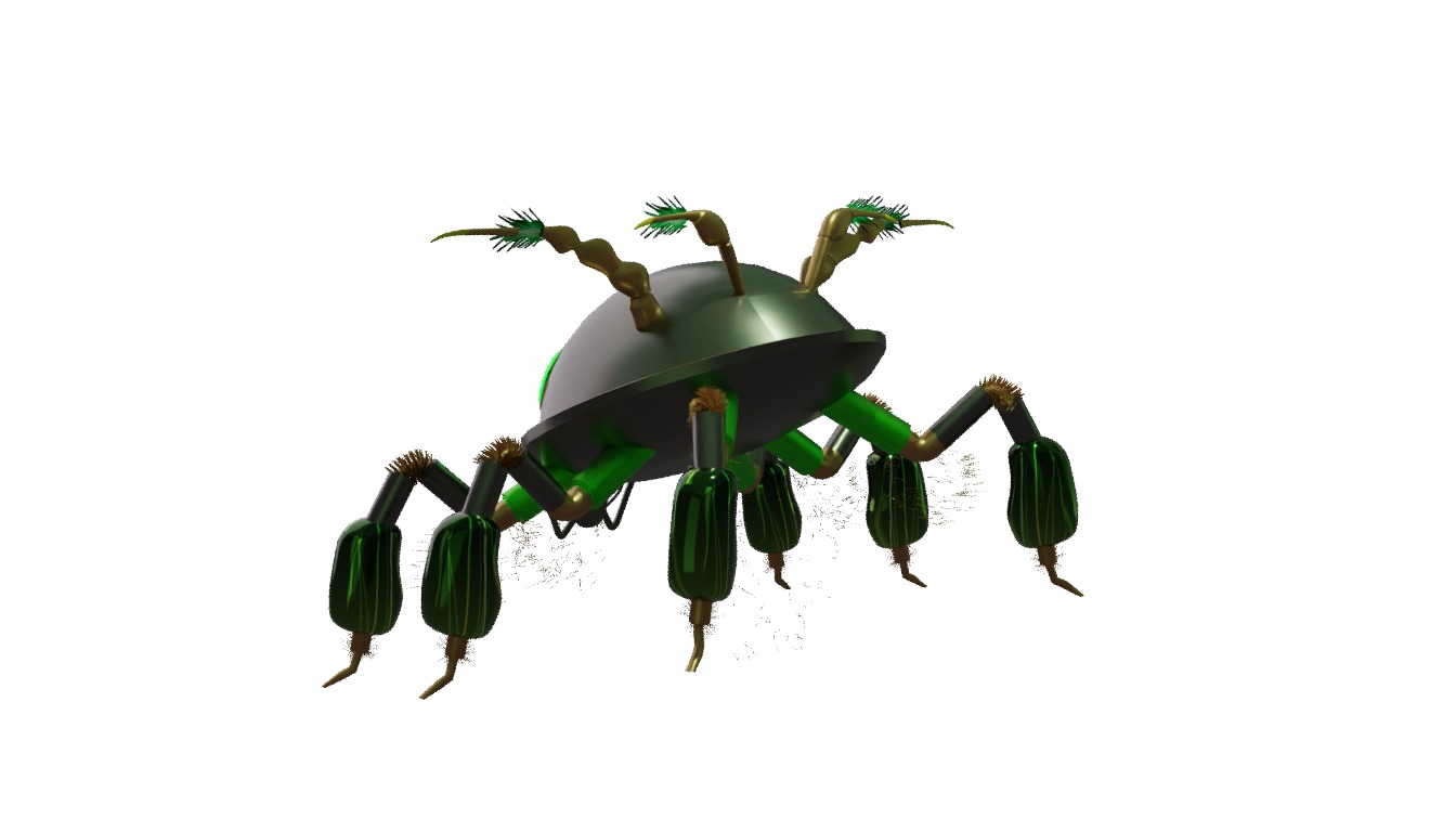 Futuristic cyborg Spider 3D Model Arachnid Design for games  Low-poly 3D model_5