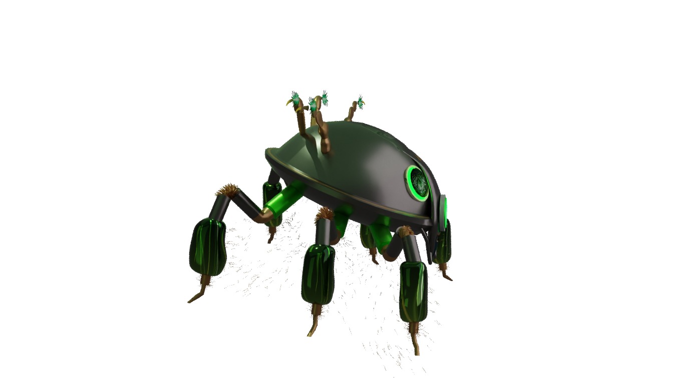 Futuristic cyborg Spider 3D Model Arachnid Design for games  Low-poly 3D model_8