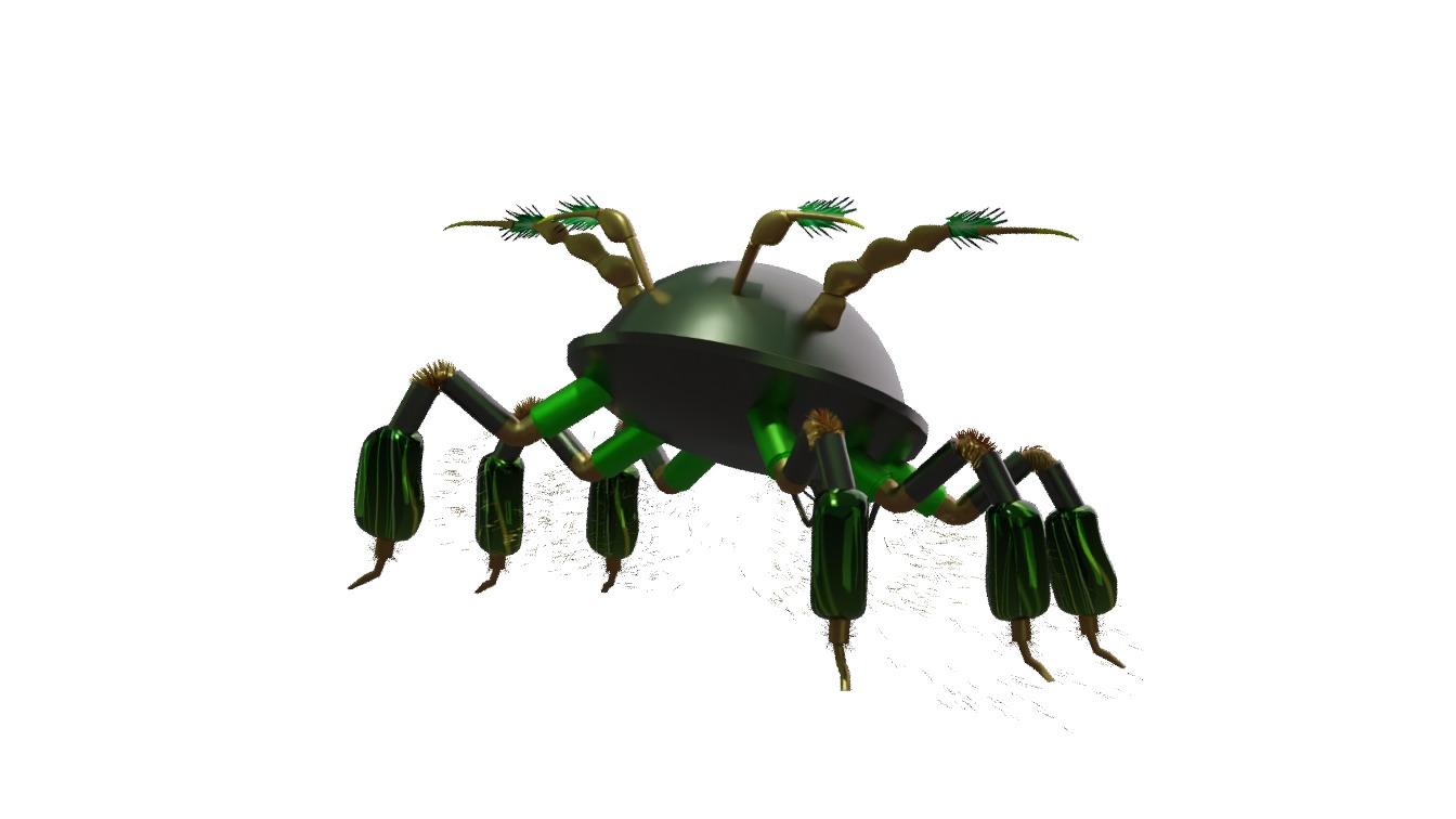 Futuristic cyborg Spider 3D Model Arachnid Design for games  Low-poly 3D model_6