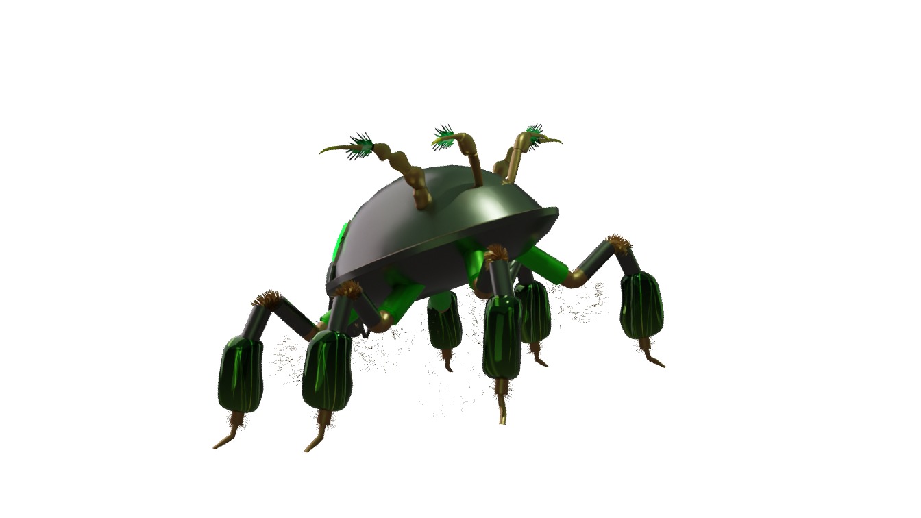 Futuristic cyborg Spider 3D Model Arachnid Design for games  Low-poly 3D model_4