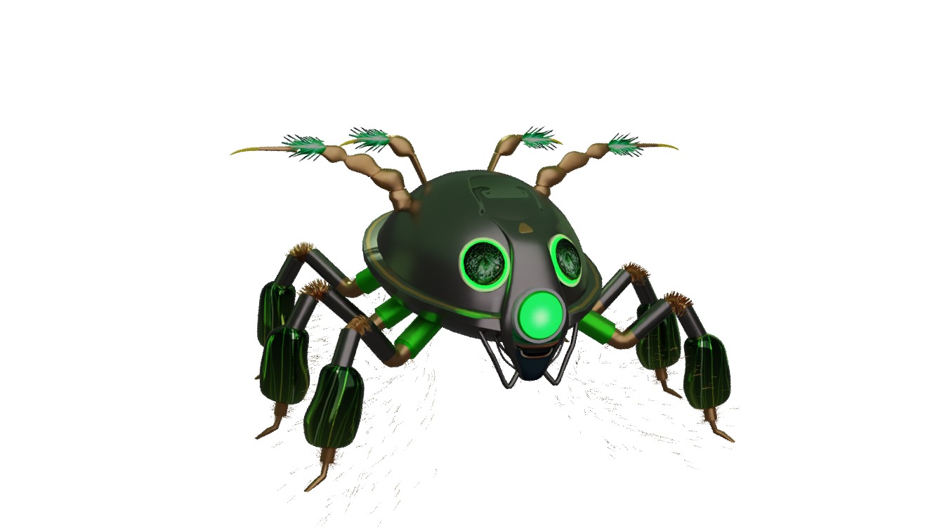 Futuristic cyborg Spider 3D Model Arachnid Design for games  Low-poly 3D model_11