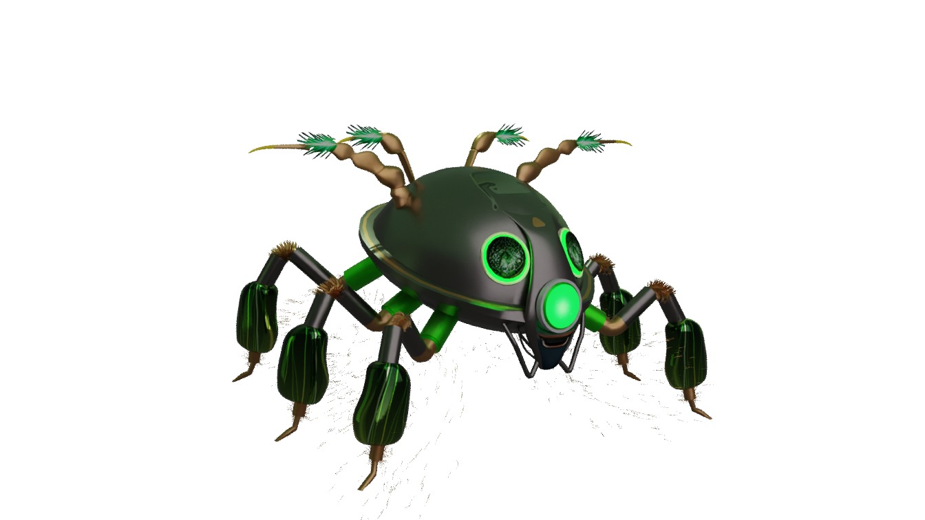 Futuristic cyborg Spider 3D Model Arachnid Design for games  Low-poly 3D model_10