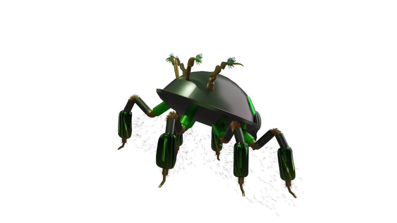 Futuristic cyborg Spider 3D Model Arachnid Design for games  Low-poly 3D model_7