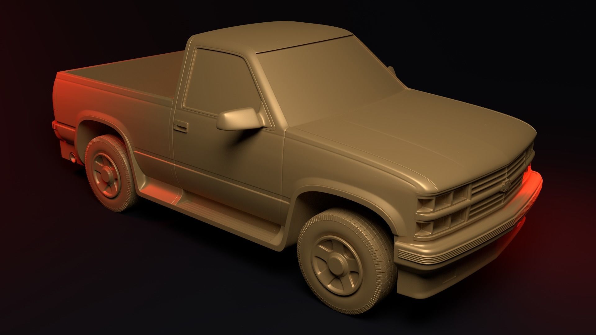 CHEVROLET CK 1500 SHORT BOX 3D print model_1