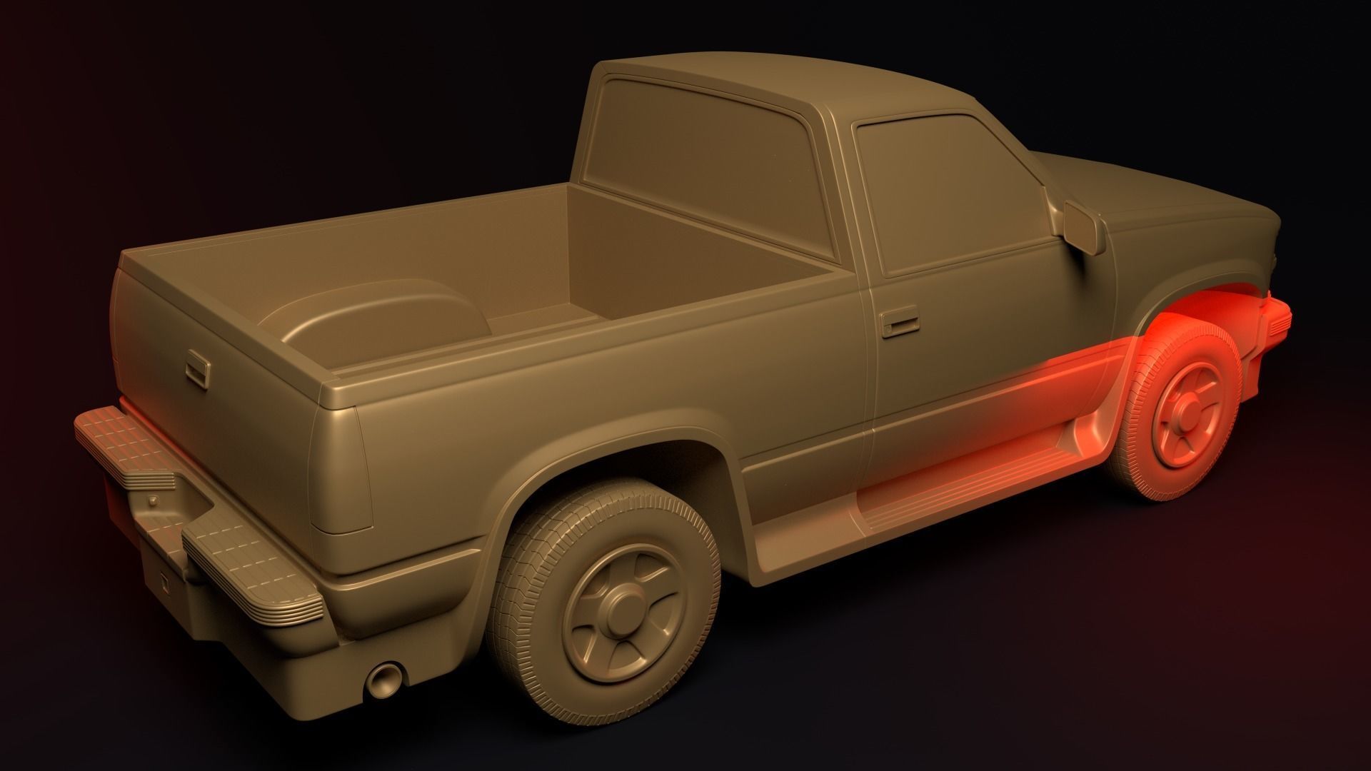 CHEVROLET CK 1500 SHORT BOX 3D print model_2