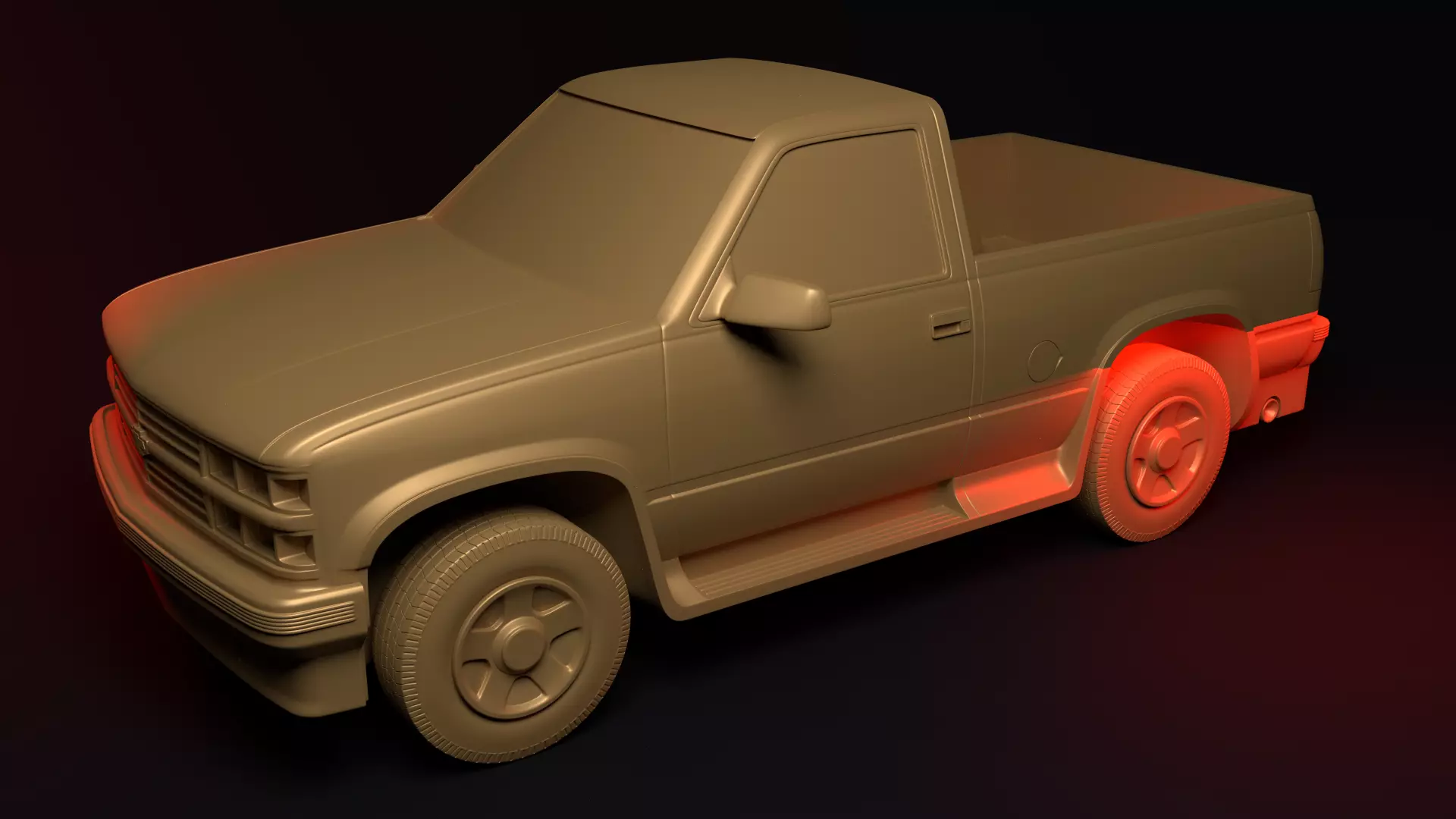 CHEVROLET CK 1500 SHORT BOX 3D print model_0