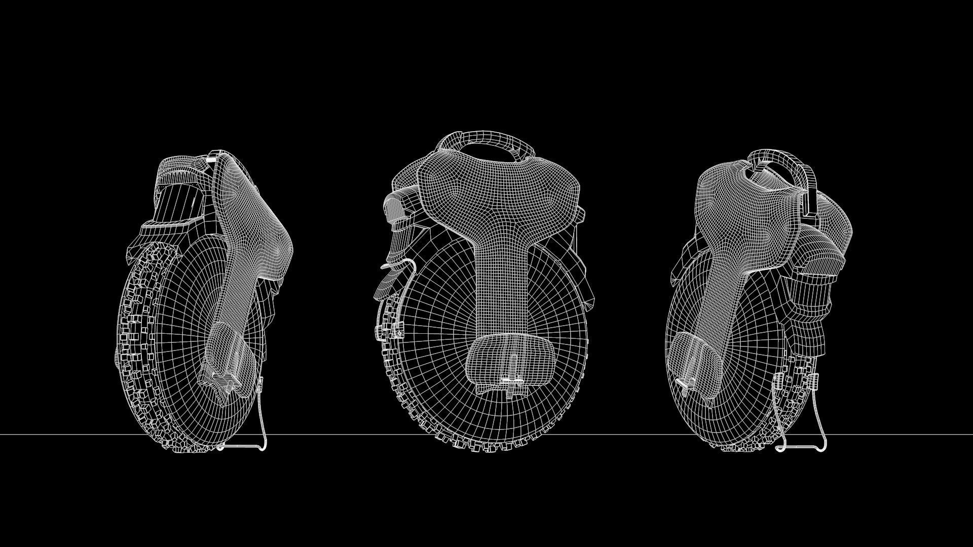 Electric Unicycle 3D model_5
