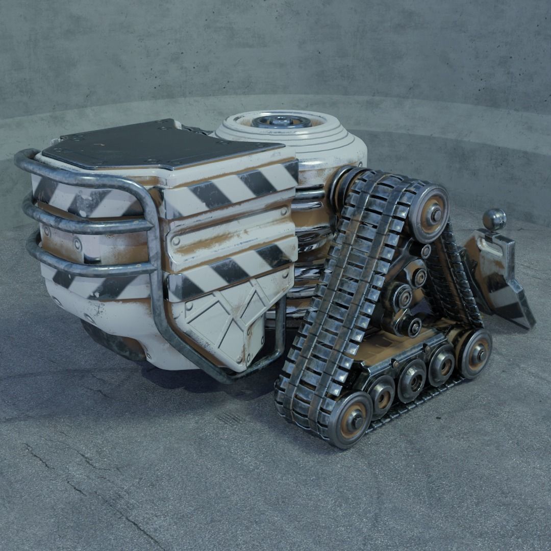 RobotBulldozer Low-poly 3D model_1