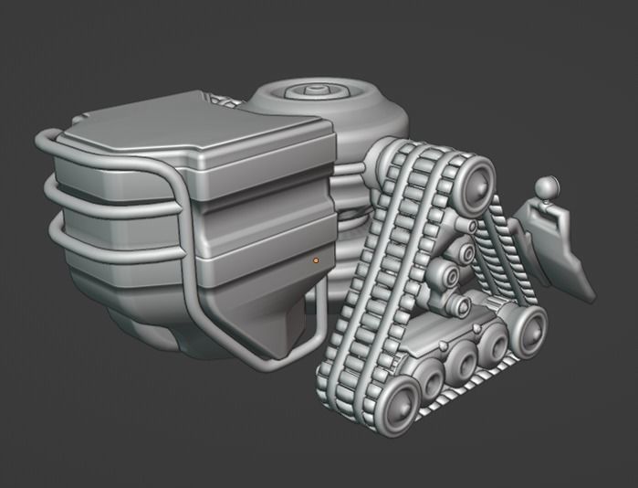 RobotBulldozer Low-poly 3D model_4