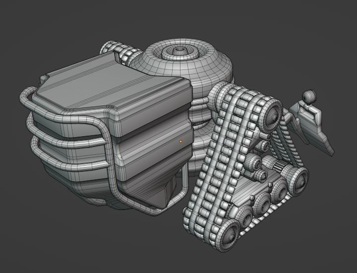RobotBulldozer Low-poly 3D model_6