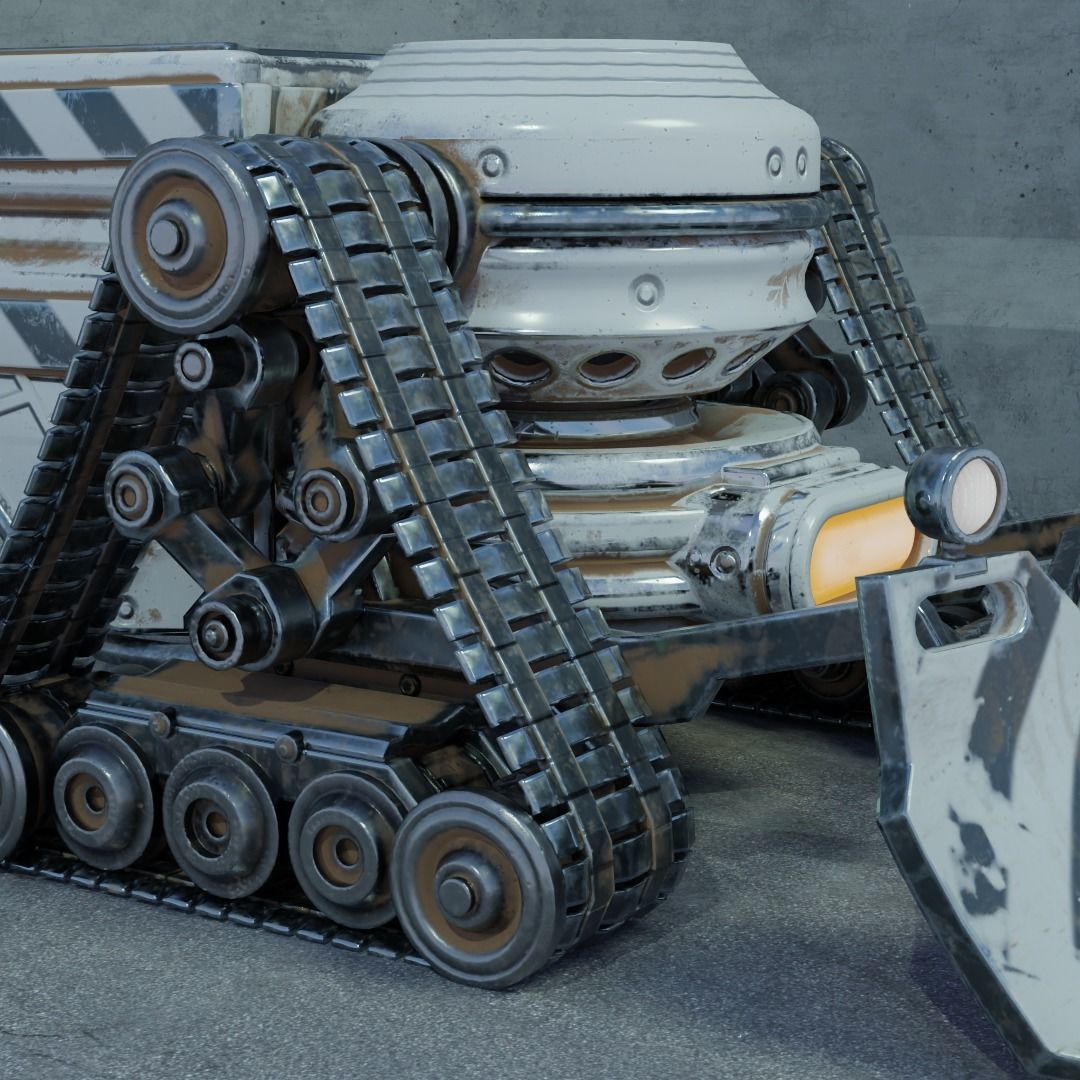 RobotBulldozer Low-poly 3D model_2