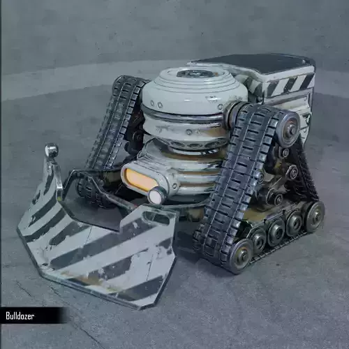 RobotBulldozer Low-poly 3D model