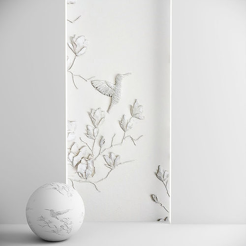 decorative plaster  Low-poly 3D model