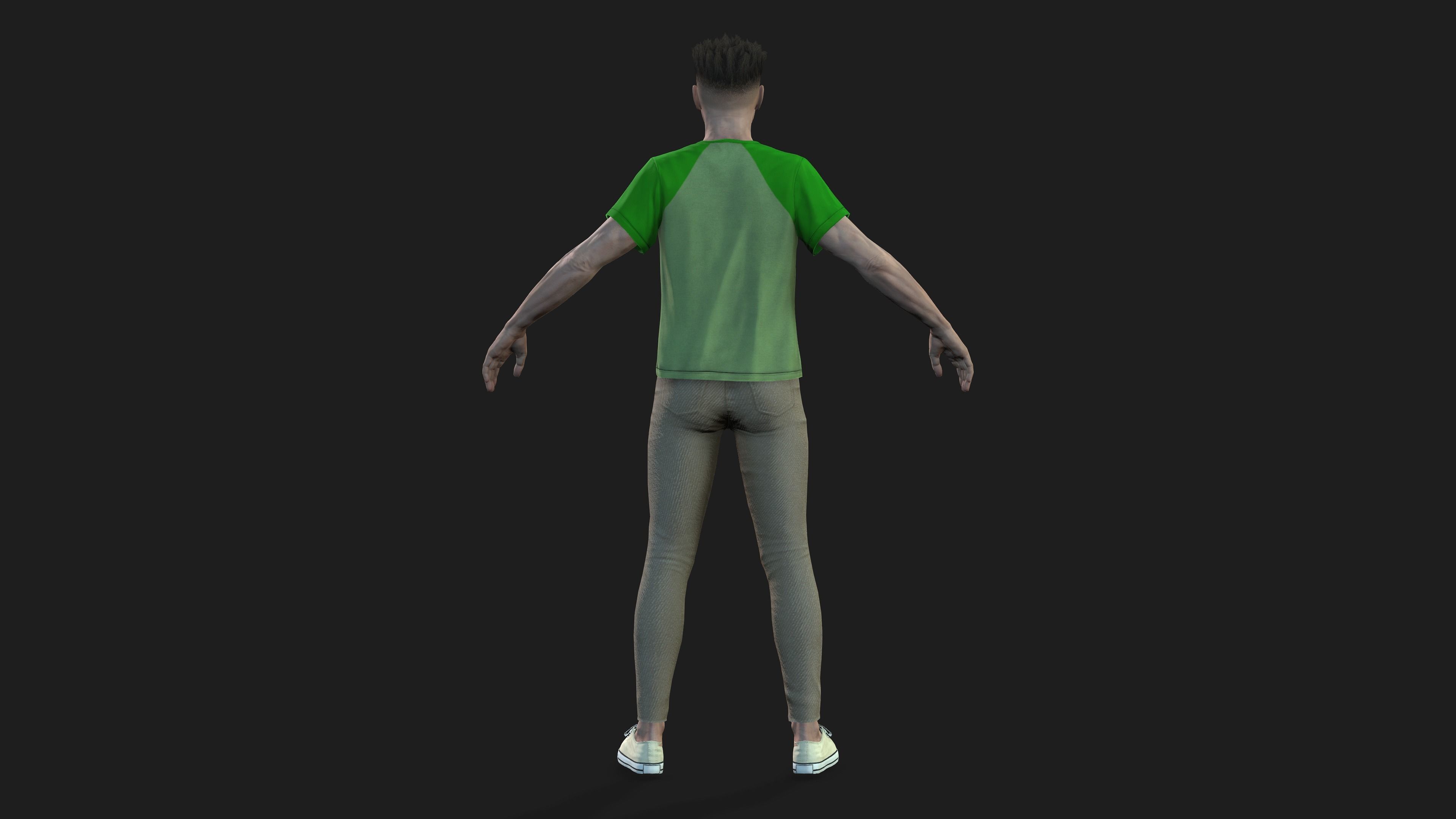 High Resolution 3D Human Male Model Textures Included 3D model_3