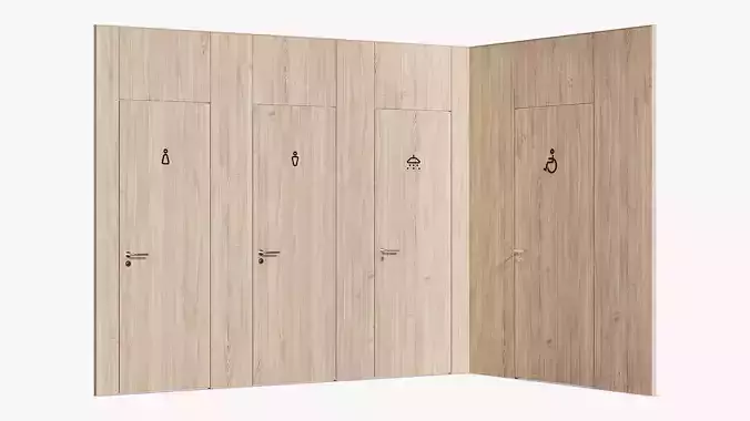 Sanitary partition with designations