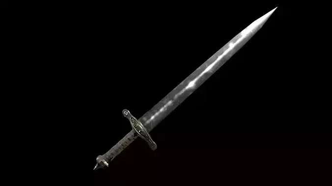 Medieval Sword Game-Ready Model