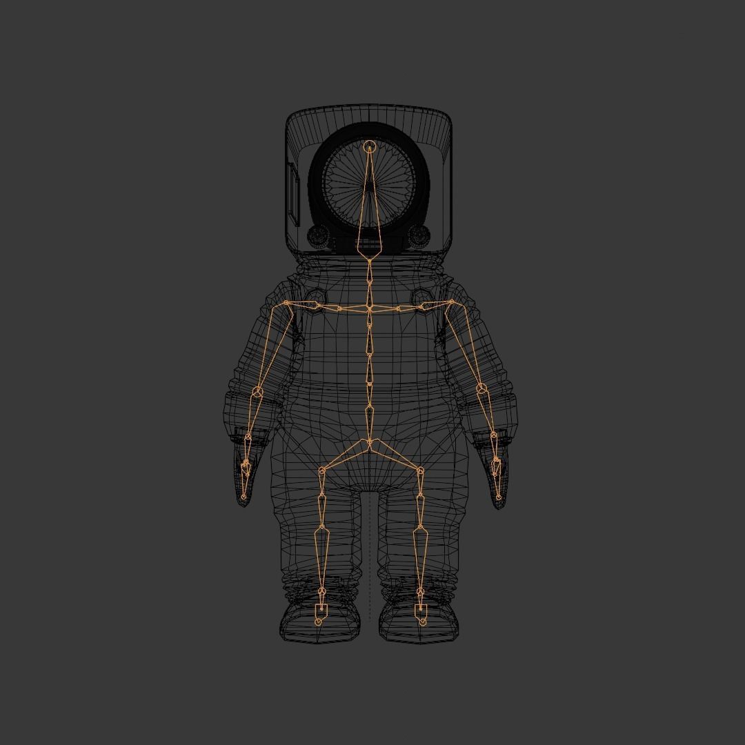tv man Low-poly 3D model_5