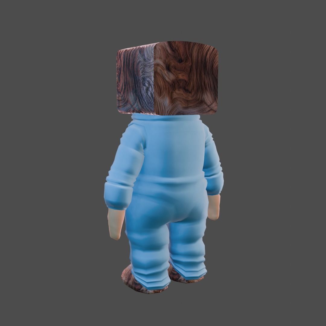 tv man Low-poly 3D model_1