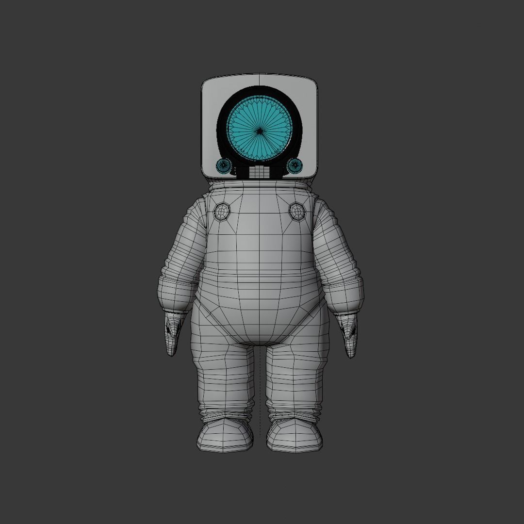 tv man Low-poly 3D model_6