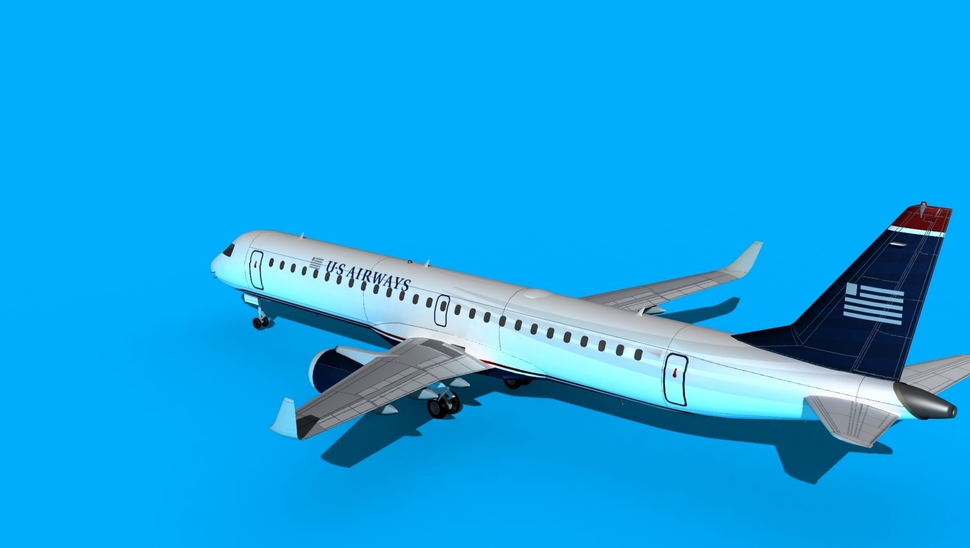 Embraer Emb-190 US Airways 3D model_8