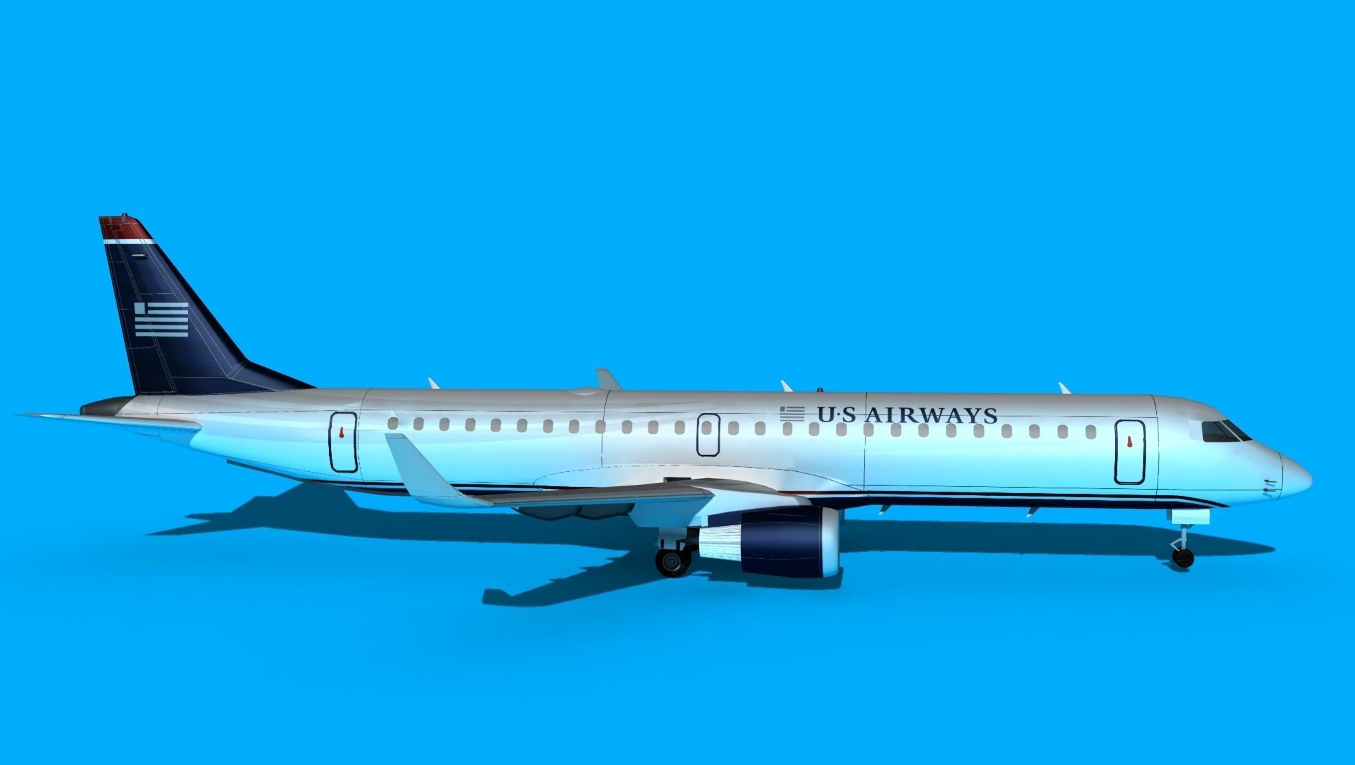 Embraer Emb-190 US Airways 3D model_4