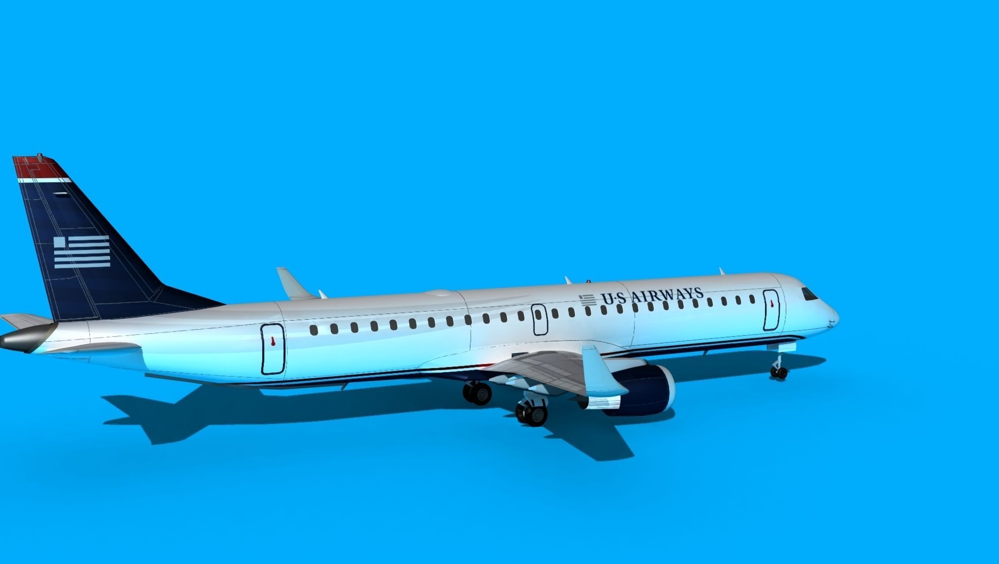 Embraer Emb-190 US Airways 3D model_5