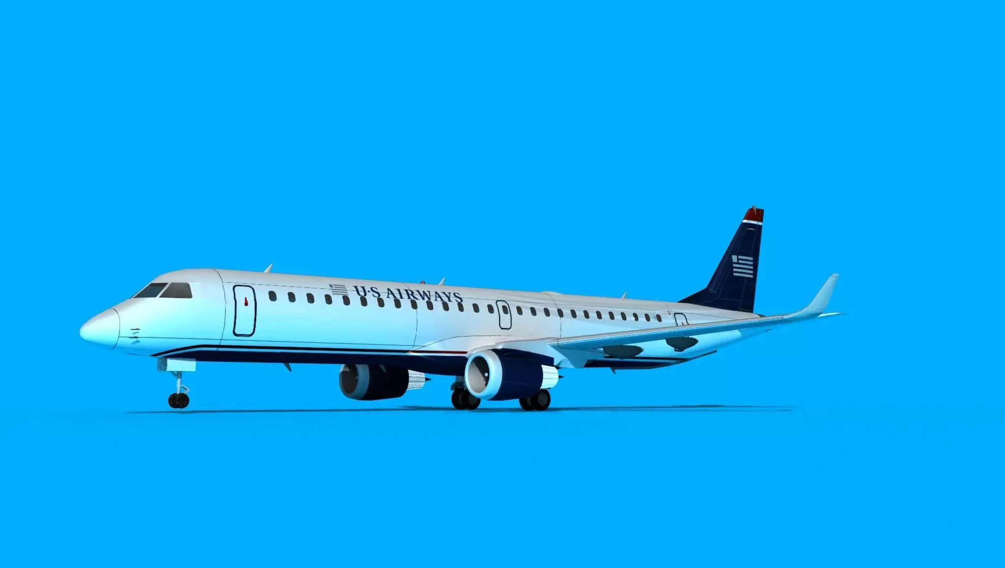 Embraer Emb-190 US Airways 3D model_0