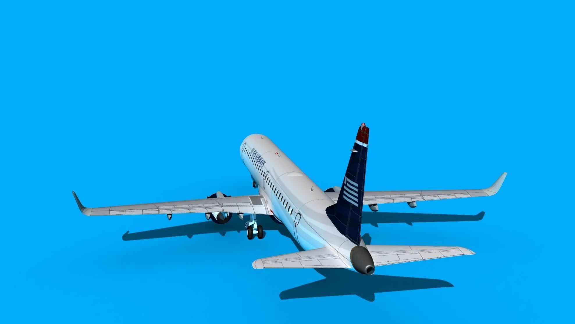 Embraer Emb-190 US Airways 3D model_7